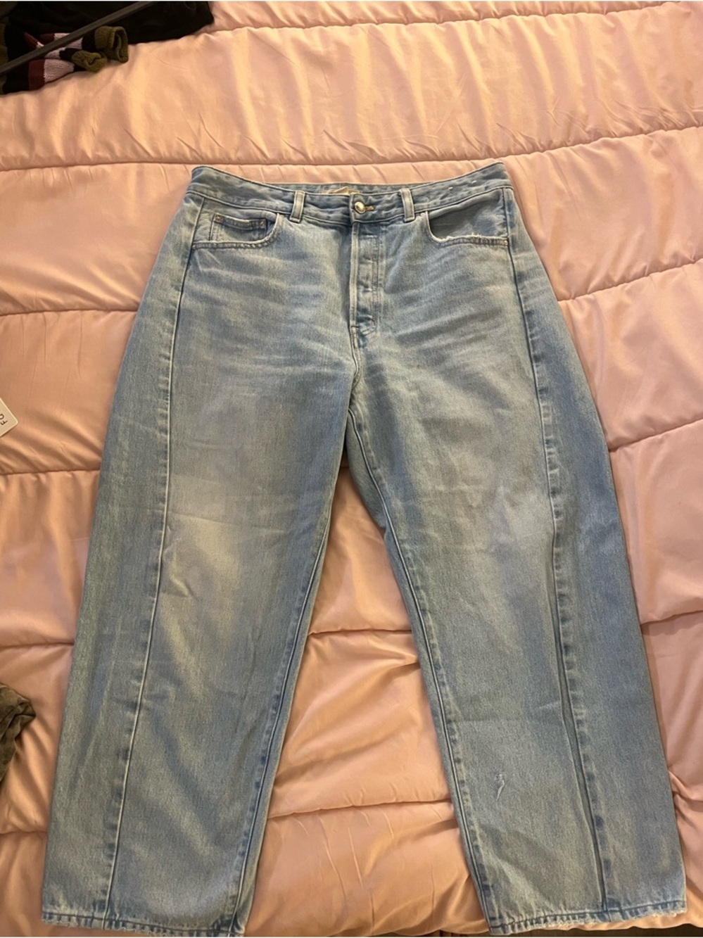 Madewell Light Blue High-Rise Straight Leg Jeans